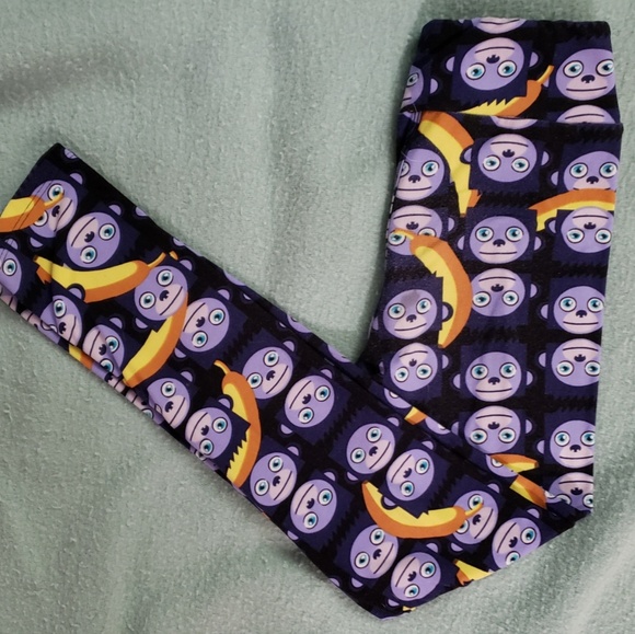 LuLaRoe Monkey & Banana Tween Leggings - Picture 1 of 1